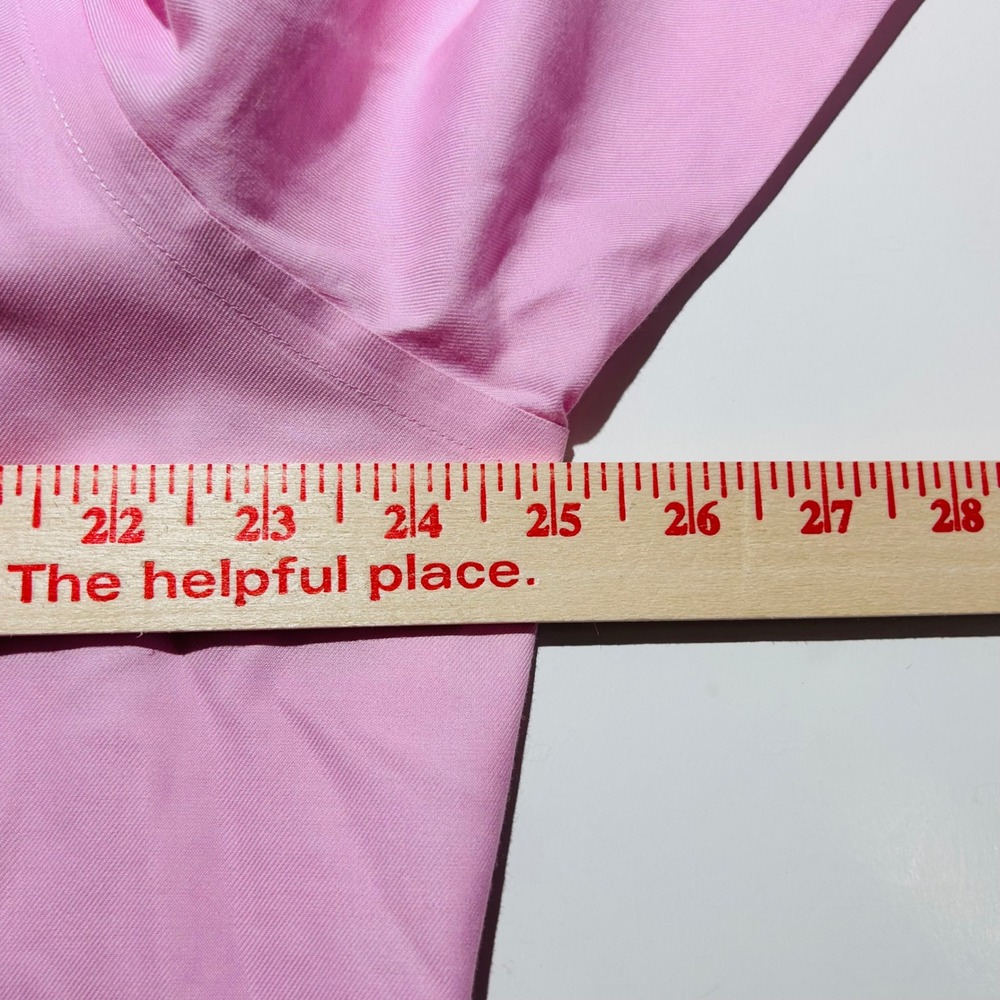 Charles Tyrwhitt 17.5 35 Slim Fit Dress Shirt Pink Non-Iron 100% Cotton Mens - Picture 7 of 9